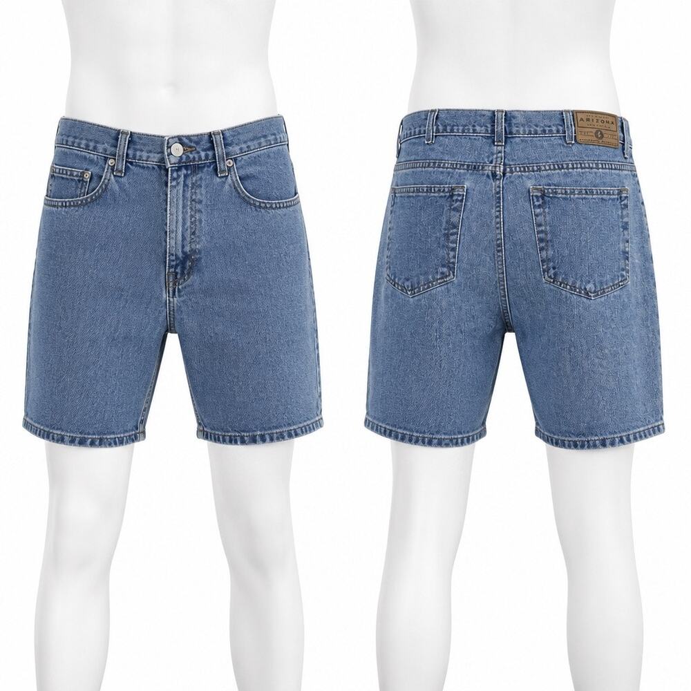 Arizona Jean Co Men's Size 38 Blue Denim Relaxed Fit Jean Shorts